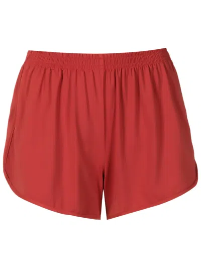 Lygia & Nanny Lee Elasticated-waist Mini Shorts In Red