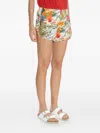 Lygia & Nanny Lee Floral-print Shorts In White