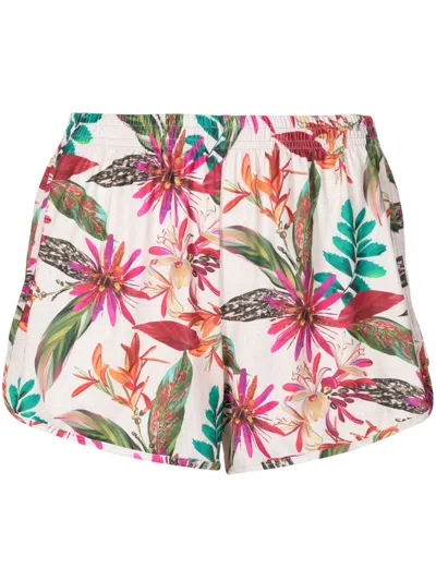 Lygia & Nanny Lee Floral-print Shorts In White