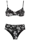 Lygia & Nanny Liliane Graphic-print Bikini In Black