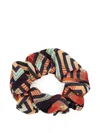 Lygia & Nanny Lola Geometric-pattern Hair Tie In Orange