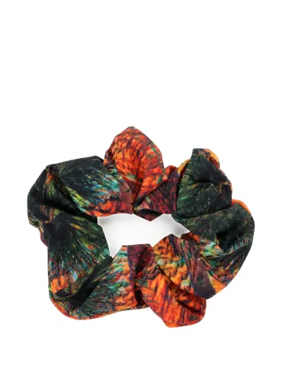 Lygia & Nanny Lola Printed Scrunchie In Green