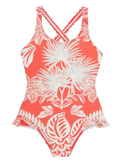 Lygia & Nanny Kids' Lore Ruffled Floral Swimsuit In Multi
