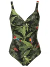 Lygia & Nanny Maillot Adriana Botanical-print One-piece In Green