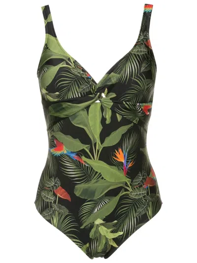 Lygia & Nanny Maillot Adriana Botanical-print One-piece In Green
