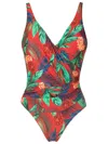Lygia & Nanny Maisa Floral-print Swimsuit In Red