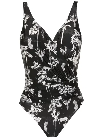 Lygia & Nanny Maisa Graphic-print One-piece In Black