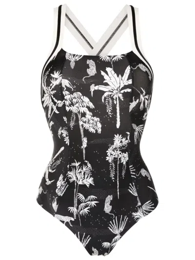 Lygia & Nanny Maracatu Graphic-print One-piece In Black