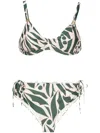 Lygia & Nanny Marcela Abstract-print Bikini In Green