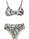 Lygia & Nanny Marianne Abstract-print Bikini In Green