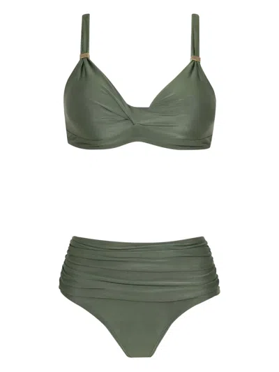 Lygia & Nanny Marianne Twist-front Bikini In Green