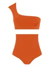 Lygia & Nanny Marjory Asymmetrical One-shoulder Bikini Set