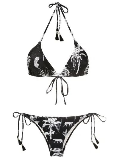 Lygia & Nanny Maya Graphic-print Bikini In Black