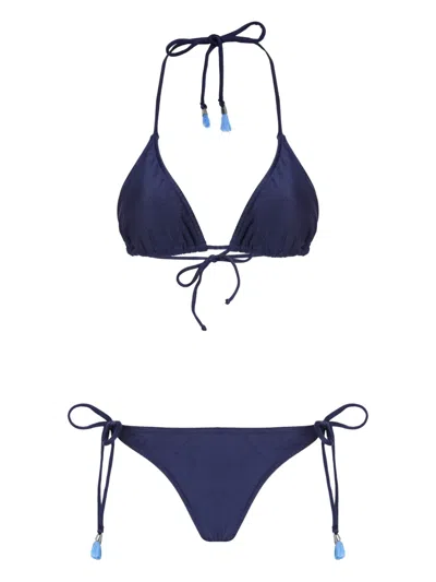 Lygia & Nanny Maya Tassel-tie Bikini In Blue