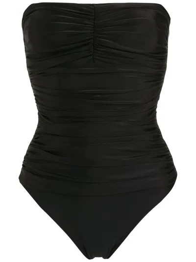 Lygia & Nanny Melissa Ruched Swimsuit In Black