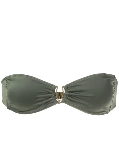 Lygia & Nanny Mika Detachable-straps Bikini Top In Green