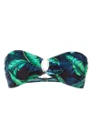Lygia & Nanny Mika Leaf-print Bikini Top In Blue