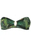 Lygia & Nanny Mika Leaf-print Bikini Top In Green