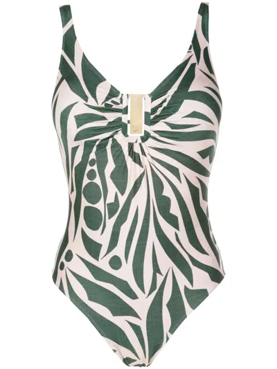 Lygia & Nanny Mirassol Abstract-print One-piece In Green