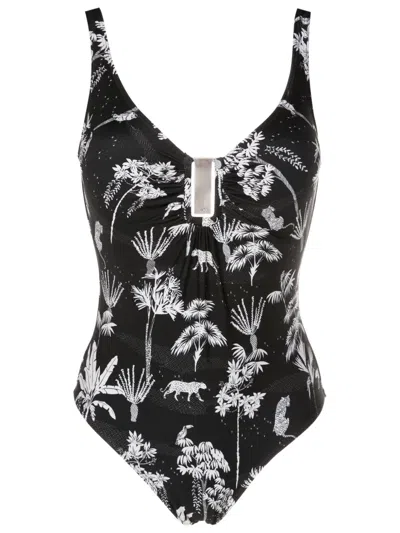 Lygia & Nanny Mirassol Graphic-print One-piece In Black