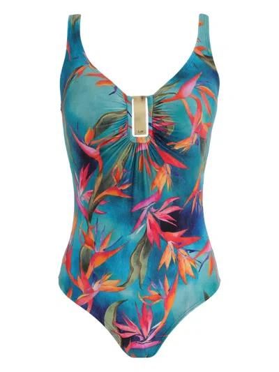 Lygia & Nanny Mirassol Tropical-print Swimsuit In Multi
