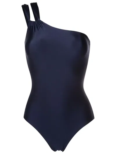 Lygia & Nanny Miusha One-shoulder Swimsuit In Blue