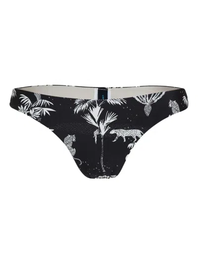 Lygia & Nanny Nature-print Bikini Bottom In Black