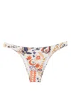 Lygia & Nanny Ritz Floral-print Bikini Bottoms In White