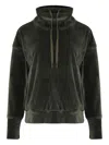 Lygia & Nanny Nutella Plush High-neck Velour Sweater In Green