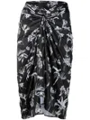 Lygia & Nanny Orixá Pareo Midi Skirt In Black