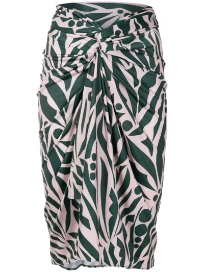 Lygia & Nanny Orixá Pareo Skirt In Green