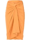 Lygia & Nanny Orixá Wrap Skirt In Orange