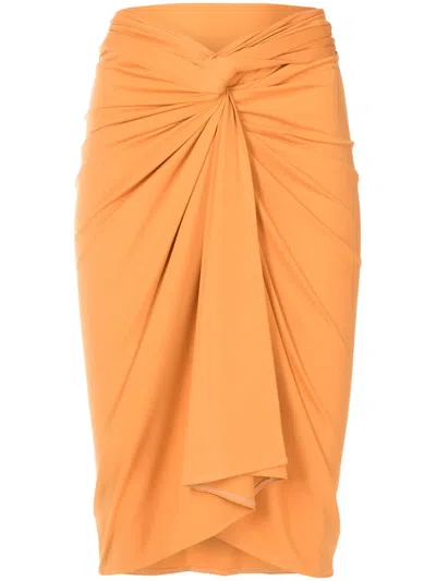 Lygia & Nanny Orixá Wrap Skirt In Orange