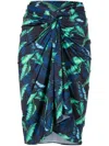 Lygia & Nanny Orixa Leaf-print Cover-up In Blue