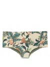 Lygia & Nanny Parati Jungle-print Swimming Trunks In White