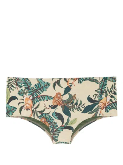 Lygia & Nanny Parati Jungle-print Swimming Trunks In White