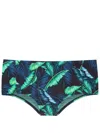 Lygia & Nanny Parati Leaf-print Swimming Trunks In Blue