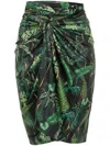 Lygia & Nanny Pareo Orixa Wrap Skirt In Green