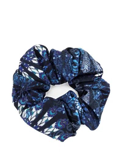 Lygia & Nanny Patterned Scrunchie In Blue