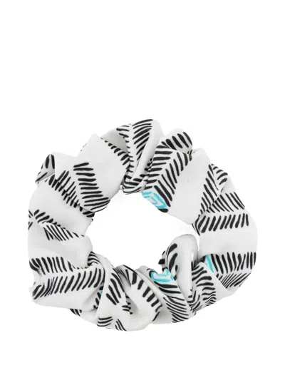 Lygia & Nanny Patterned Scrunchie In White