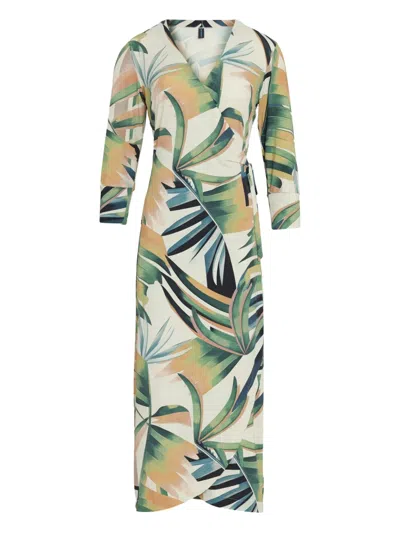 Lygia & Nanny Pauline Floral-print Midi Dress In Brown