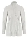 Lygia & Nanny Plush Capuccino Drawstring Parka In Gray