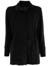 Lygia & Nanny Plush Zip-up Jacket In Black