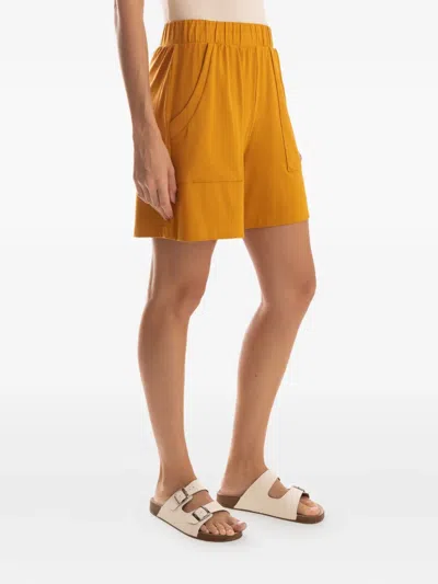 Lygia & Nanny Pocketed Pull-on Knee-length Shorts In Orange