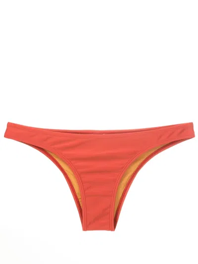 Lygia & Nanny Poipu Gathered Bikini Bottoms In Orange