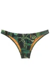 Lygia & Nanny Poipu Leaf-print Bikini Bottoms In Green