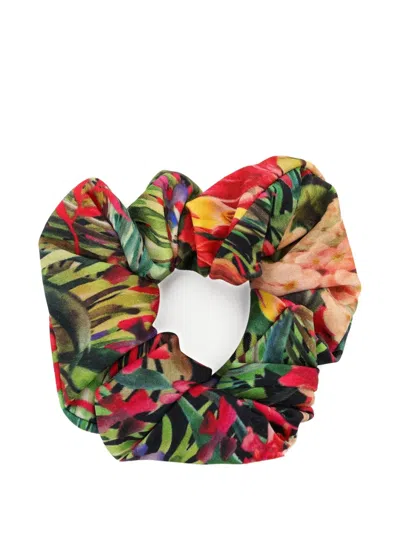 Lygia & Nanny Printed Scrunchie In Green