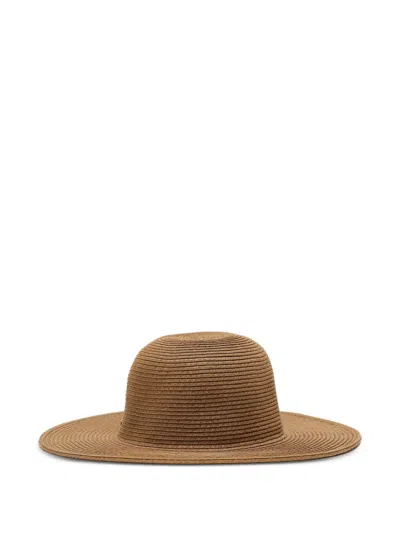 Lygia & Nanny Raffia Plaque Hat In Blue