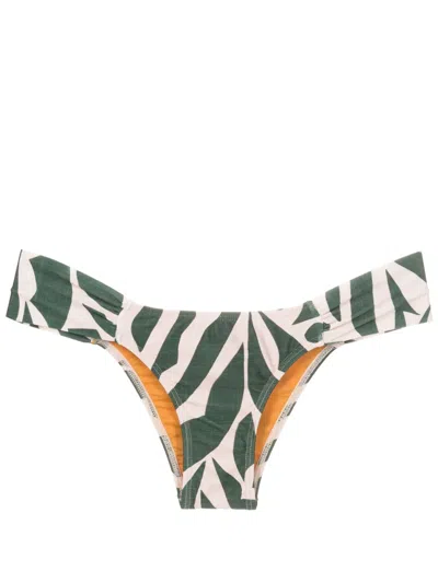 Lygia & Nanny Ritz Abstract-print Strapless Bikini In Green
