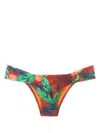 Lygia & Nanny Ritz Botanical-print Bikini Bottoms In Red